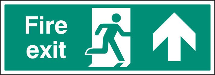 Fire Exit Up Single Sided 1200 x 400mm 5mm Rigid Sign - Ready Set SuppliedFire Exit Up Single Sided 1200 x 400mm 5mm Rigid Sign52129