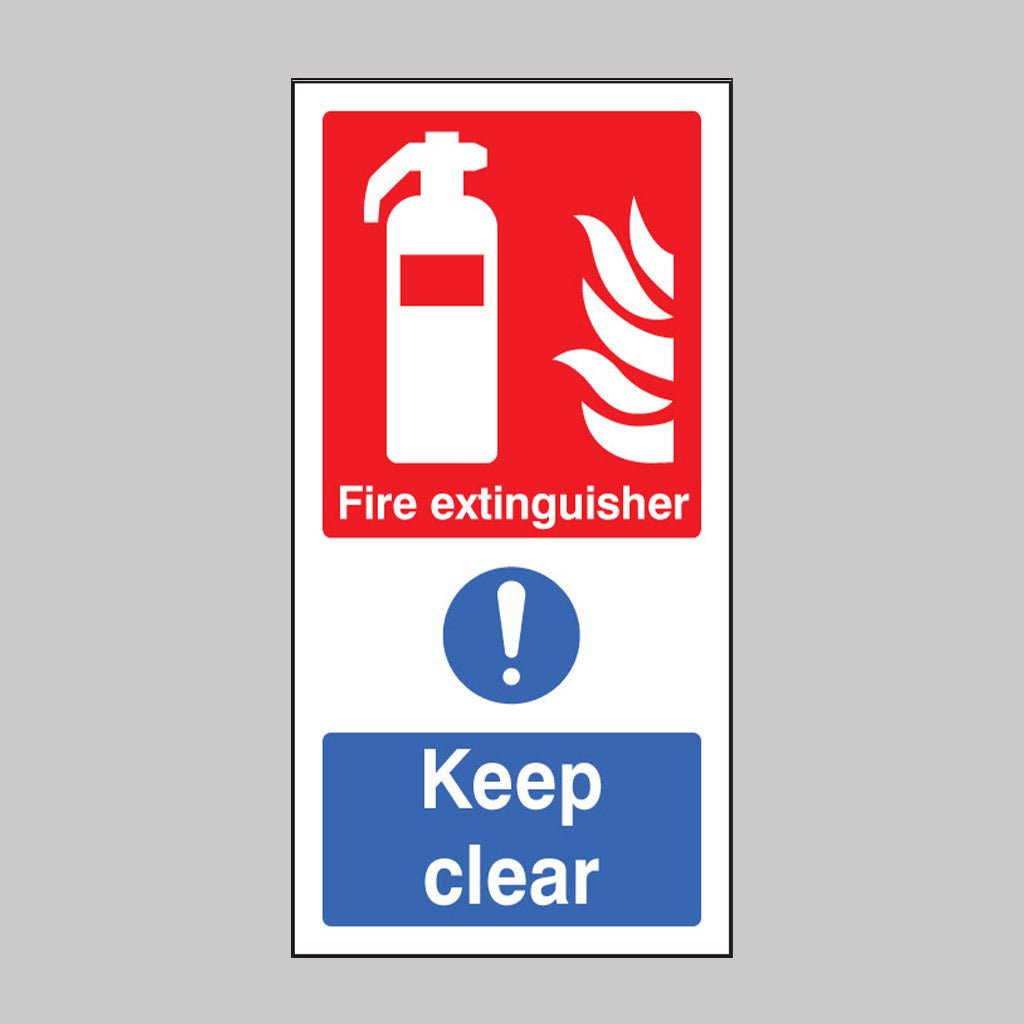 Fire Extinguisher Keep Clear (Multi Purpose) Sign - Ready Set SuppliedFire Extinguisher Keep Clear (Multi Purpose) SignRigid Plastic11056V