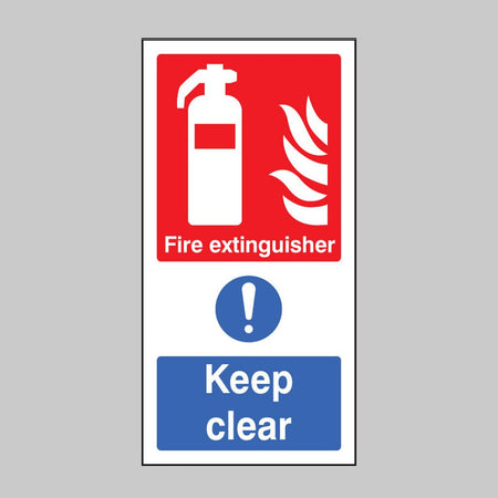 Fire Extinguisher Keep Clear (Multi Purpose) Sign - Ready Set SuppliedFire Extinguisher Keep Clear (Multi Purpose) SignRigid Plastic11056V