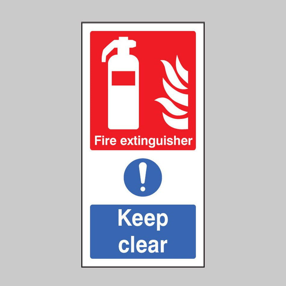 Fire Extinguisher Keep Clear (Multi Purpose) Sign - Ready Set SuppliedFire Extinguisher Keep Clear (Multi Purpose) SignRigid Plastic11056V