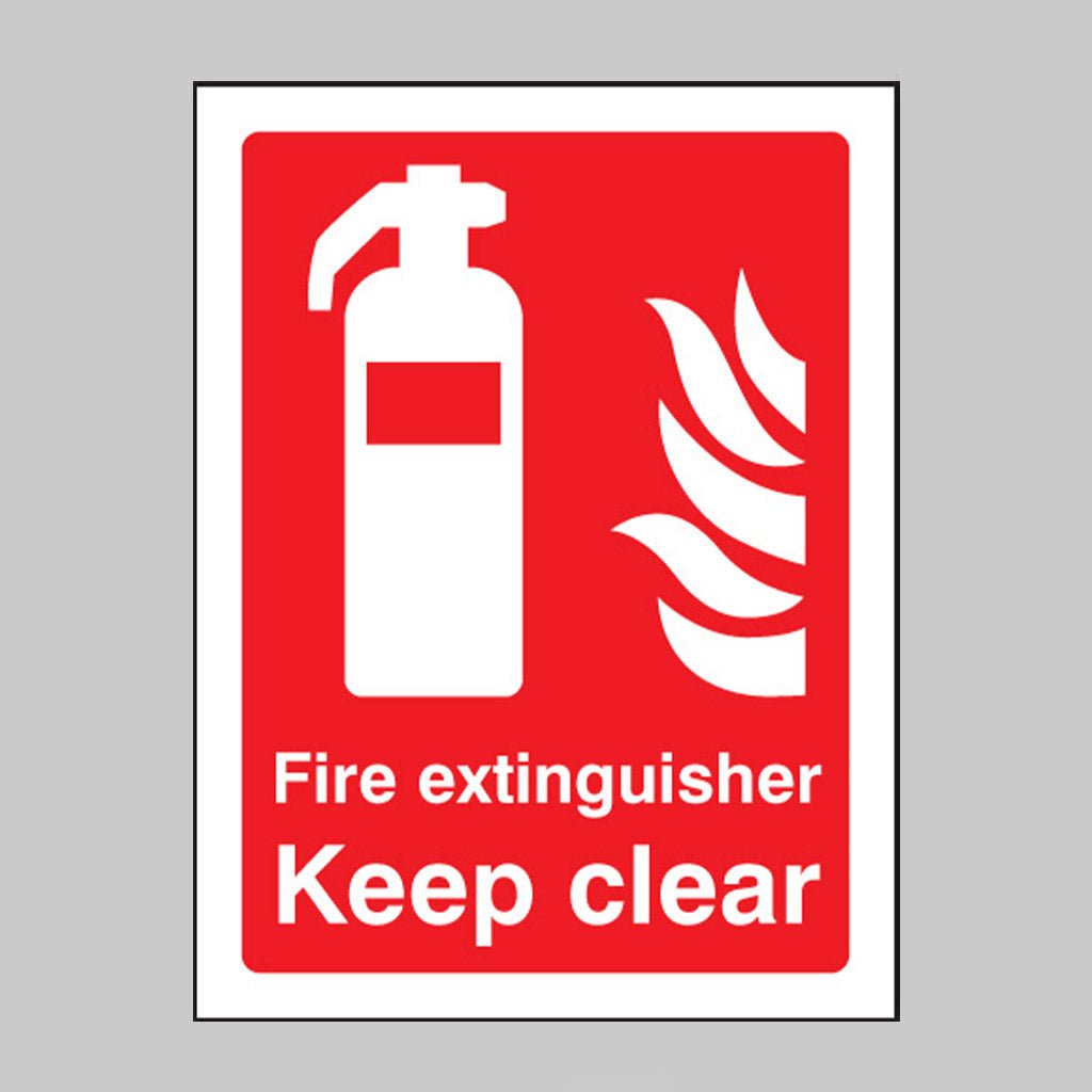 Fire Extinguisher Keep Clear Sign - Ready Set SuppliedFire Extinguisher Keep Clear SignRigid Plastic11009E