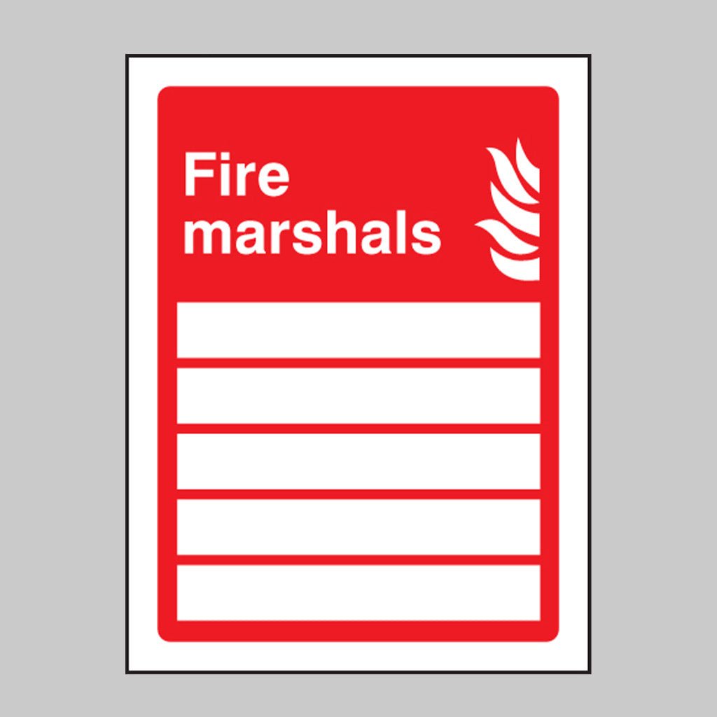 Fire Marshals (Space For 5 People) Sign - Ready Set SuppliedFire Marshals (Space For 5 People) SignRigid Plastic11062E