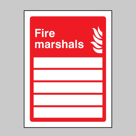 Fire Marshals (Space For 5 People) Sign - Ready Set SuppliedFire Marshals (Space For 5 People) SignRigid Plastic11062E