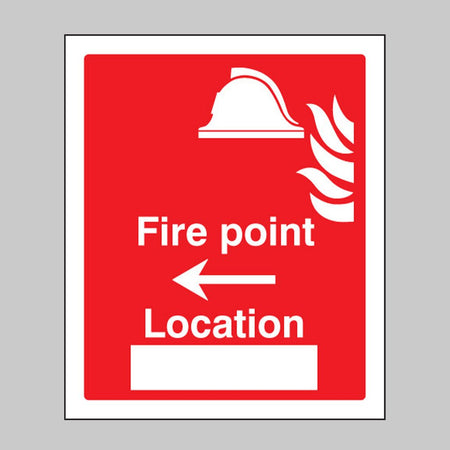 Fire Point Arrow Left Location Sign - Ready Set SuppliedFire Point Arrow Left Location SignRigid Plastic11048H