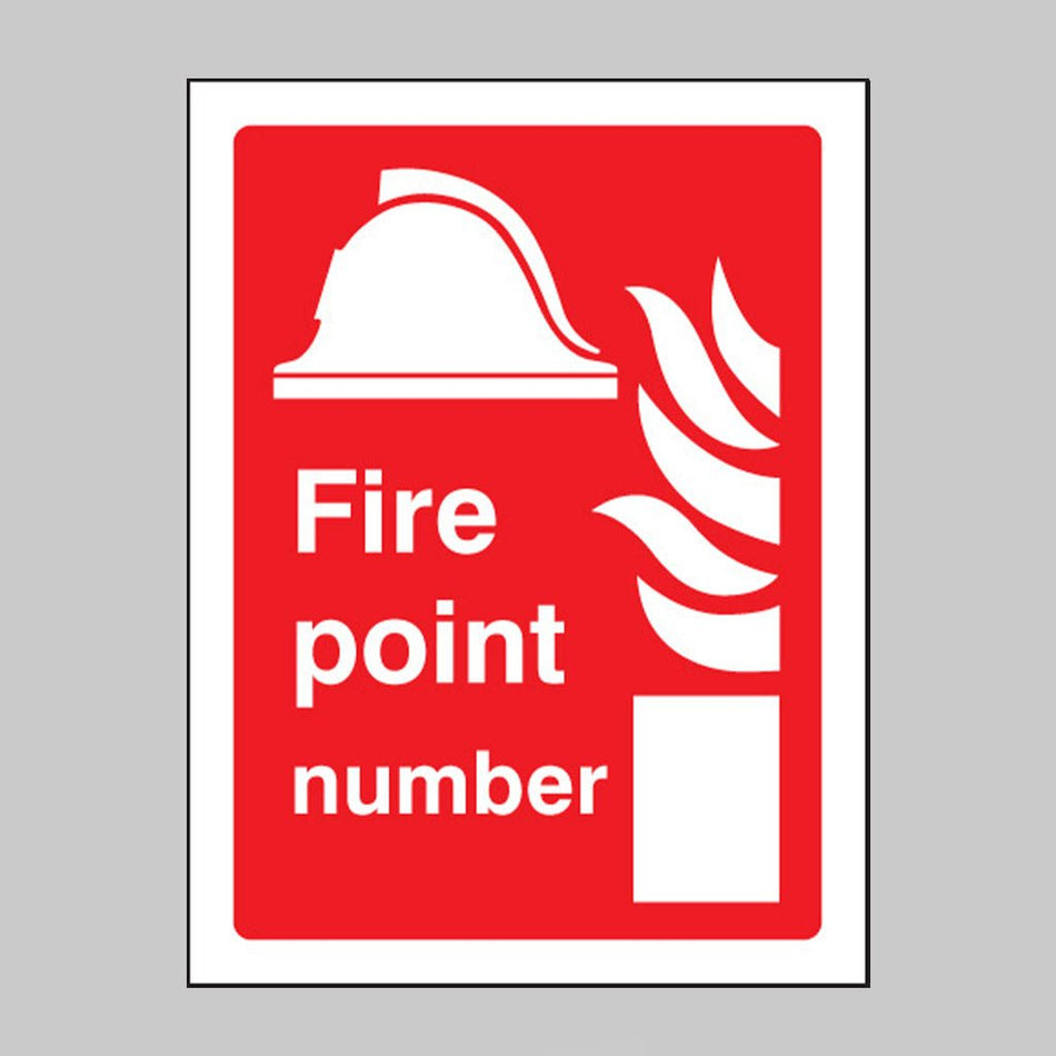 Fire Point Number Sign - Ready Set SuppliedFire Point Number SignRigid Plastic11032E