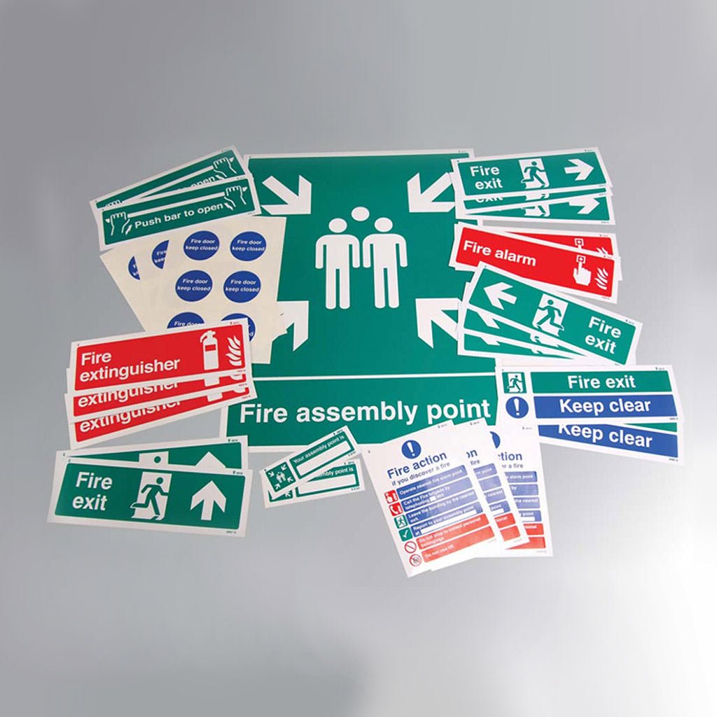 Fire Safety Signs Kit (Value Pack Save 20%) - Ready Set SuppliedFire Safety Signs Kit (Value Pack Save 20%)51724