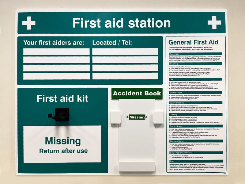 First Aid Station 900 x 700mm (10mm Foam Board) - Ready Set SuppliedFirst Aid Station 900 x 700mm (10mm Foam Board)55935