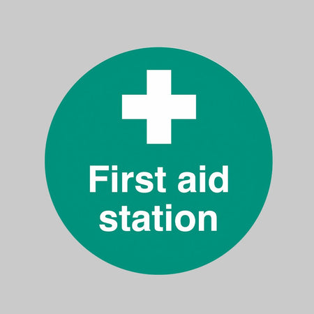 First Aid Station Floor Graphic 400mm Dia - Ready Set SuppliedFirst Aid Station Floor Graphic 400mm Dia53559