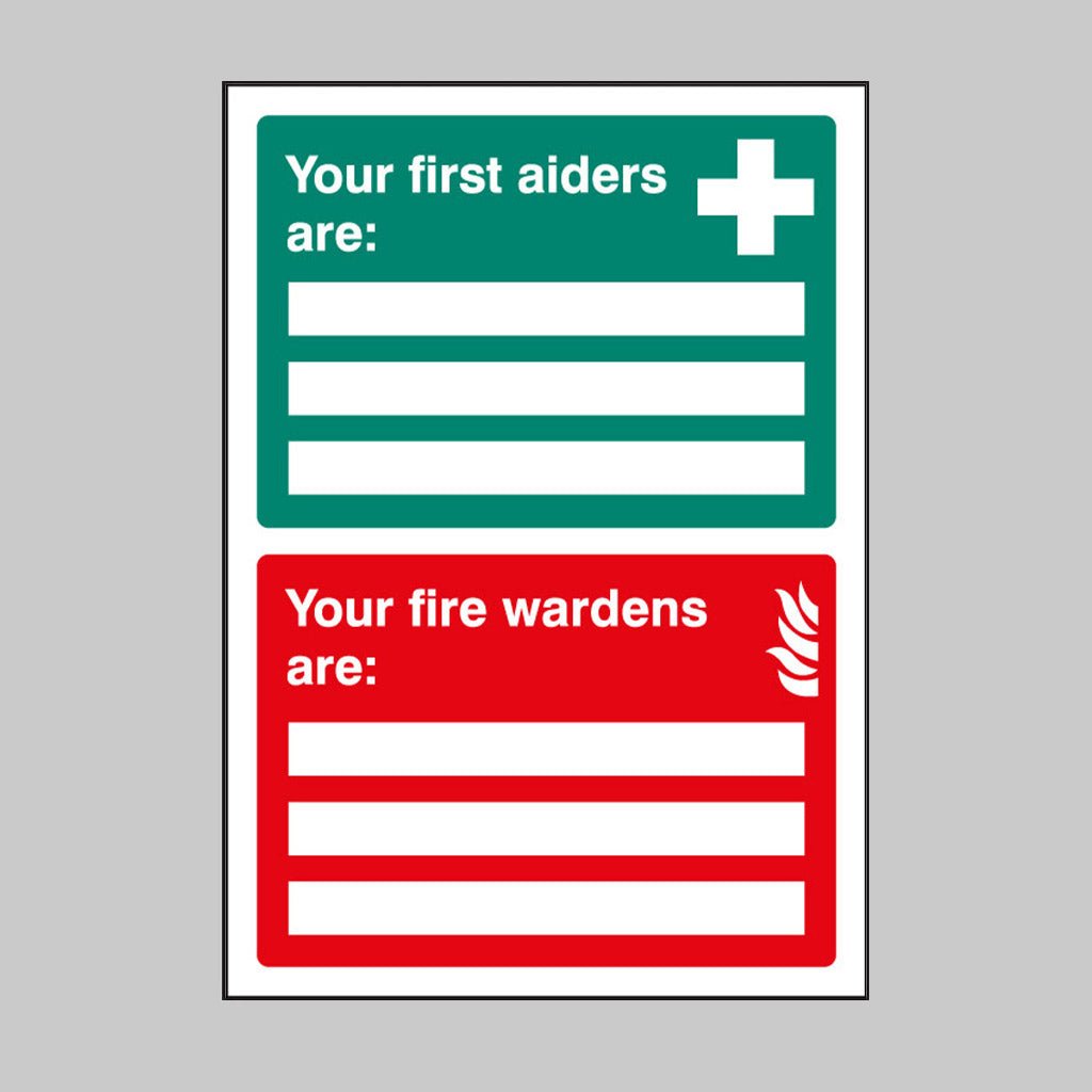First Aiders/Fire Wardens Adapt-A-Sign 215 x 310mm - Ready Set SuppliedFirst Aiders/Fire Wardens Adapt-A-Sign 215 x 310mm56079