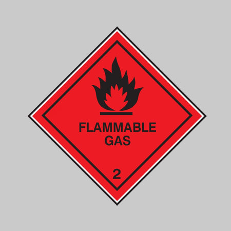 Flammable Gas 2 Roll of 100 Self Adhesive Vinyl Labels 100 x 100mm - Ready Set SuppliedFlammable Gas 2 Roll of 100 Self Adhesive Vinyl Labels 100 x 100mm59739