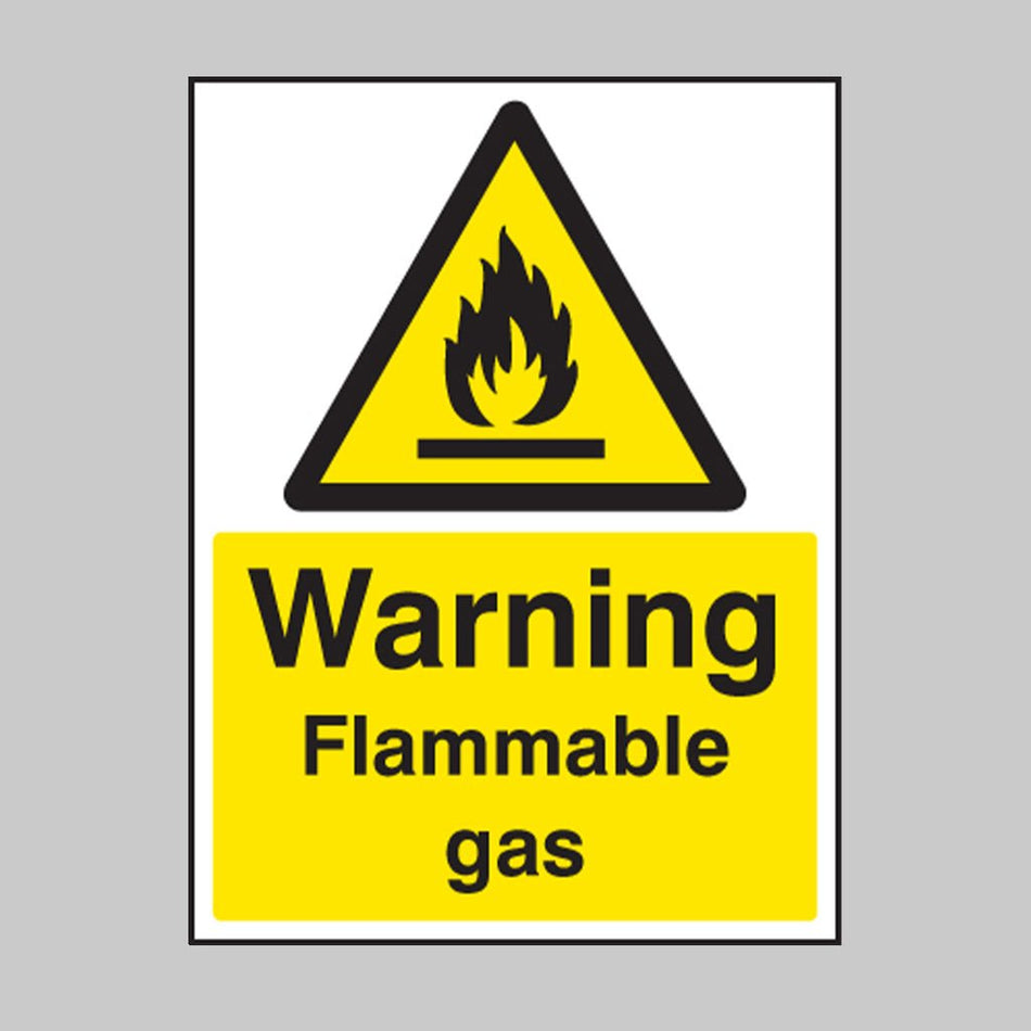 Flammable Gas Sign - Ready Set SuppliedFlammable Gas SignRigid Plastic14421E