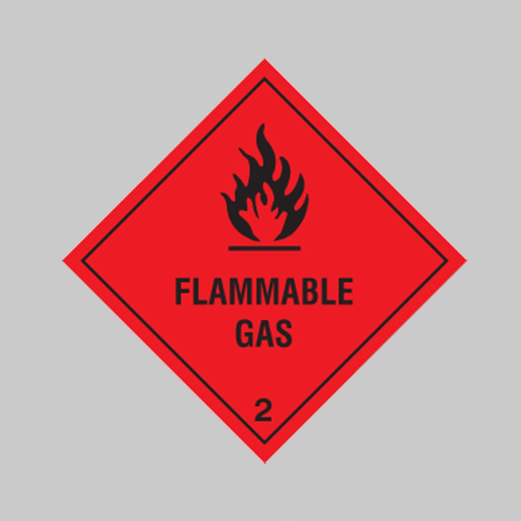 Flammable Gas Sign - Ready Set SuppliedFlammable Gas SignRigid Plastic14434F