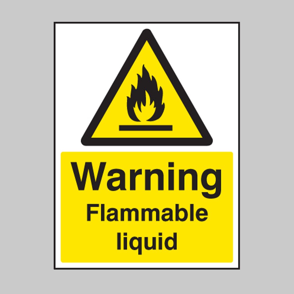 Flammable Liquid Sign - Ready Set SuppliedFlammable Liquid SignRigid Plastic14420E