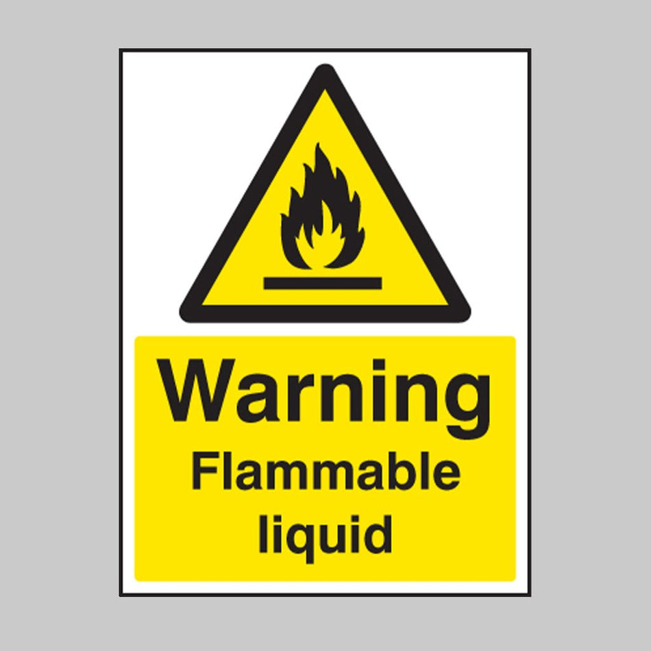 Flammable Liquid Sign - Ready Set SuppliedFlammable Liquid SignRigid Plastic14420E