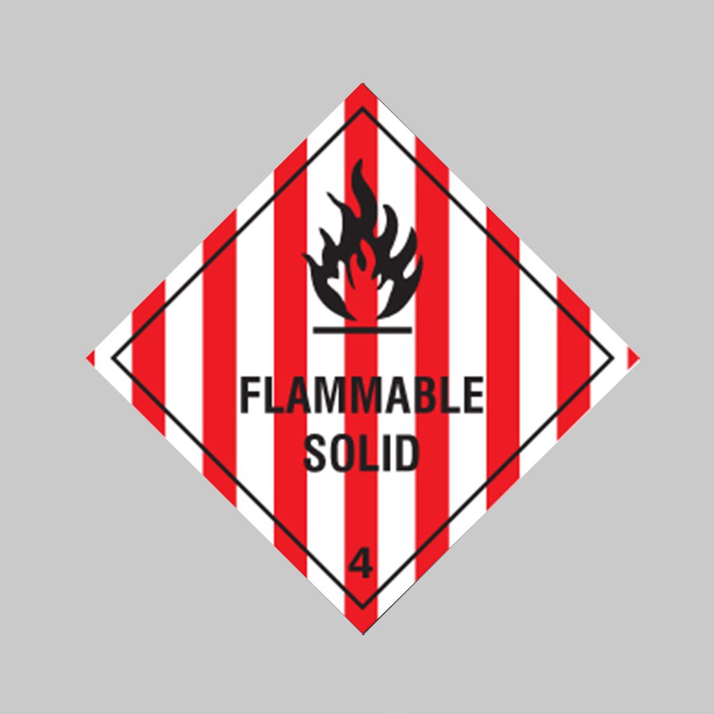 Flammable Solid Sign - Ready Set SuppliedFlammable Solid SignRigid Plastic14432F