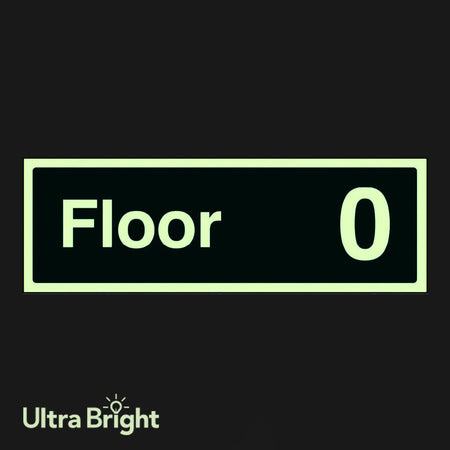 Floor 0 Sign - Ready Set SuppliedFloor 0 SignUltra Bright (Class C) Photoluminescent Rigid32171L