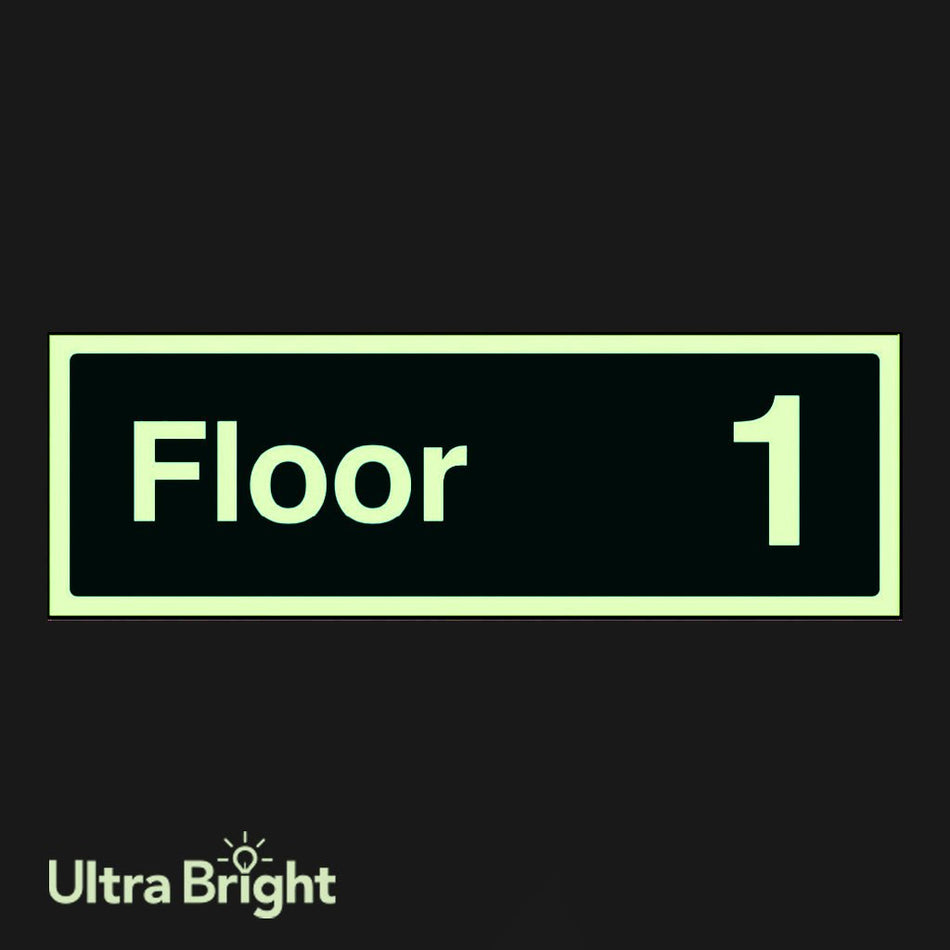 Floor 1 Sign - Ready Set SuppliedFloor 1 SignUltra Bright (Class C) Photoluminescent Rigid32172L