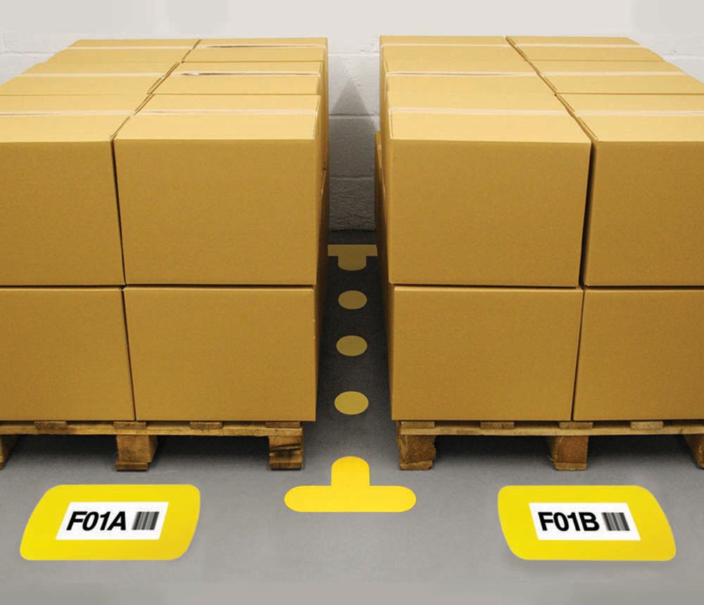 Floor Graphic Frame A4 Yellow 400 x 310mm With Clear A4 Window - Ready Set SuppliedFloor Graphic Frame A4 Yellow 400 x 310mm With Clear A4 Window58935