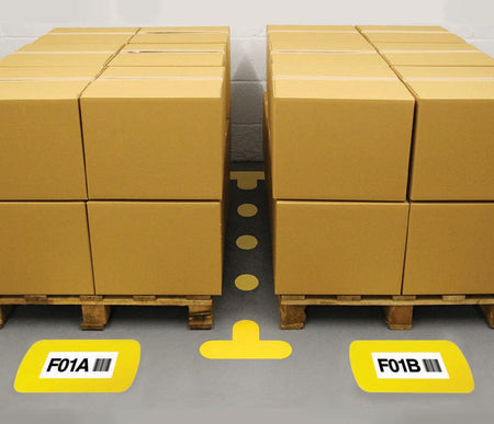 Floor Graphic Frame A4 Yellow 400 x 310mm With Clear A4 Window - Ready Set SuppliedFloor Graphic Frame A4 Yellow 400 x 310mm With Clear A4 Window58935