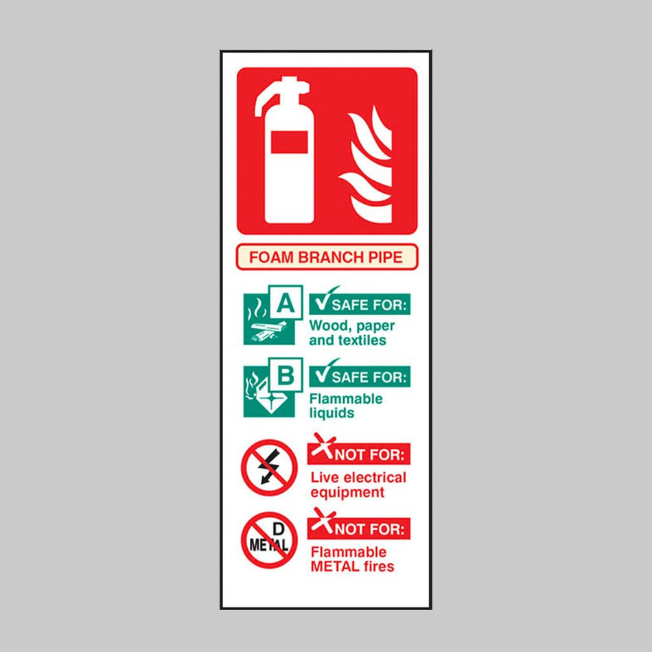 Foam Branchpipe Identification Sign - Ready Set SuppliedFoam Branchpipe Identification SignRigid Plastic11219S