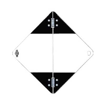 Folding Limited Quantity Vehicle Plate, 250 x 250mm Non-Reflective PVC - Ready Set SuppliedFolding Limited Quantity Vehicle Plate, 250 x 250mm Non-Reflective PVC56699