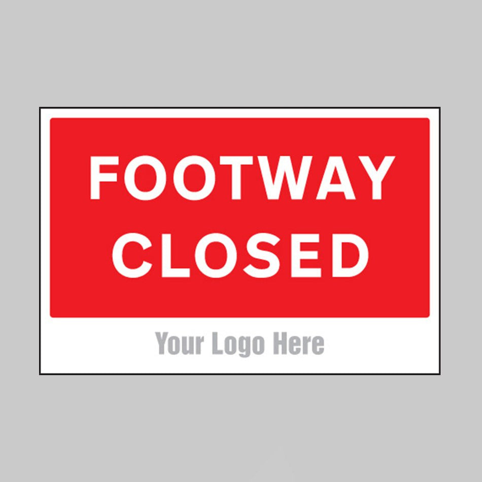 Footway Closed, Builder Signs 600 x 400mm - Ready Set SuppliedFootway Closed, Builder Signs 600 x 400mm55761