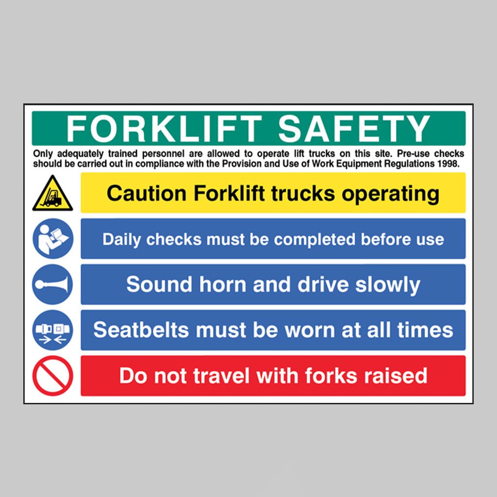 Forklift Safety Multi Message Board - Ready Set SuppliedForklift Safety Multi Message Board14066W