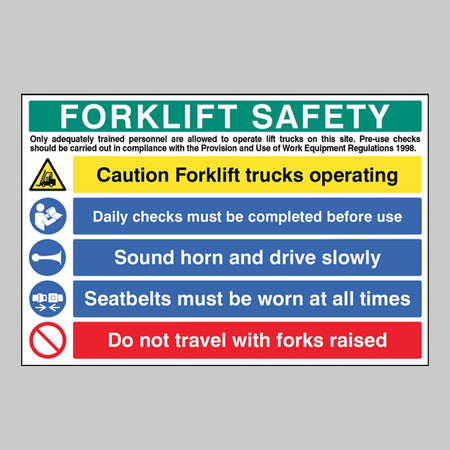 Forklift Safety Multi Message Board - Ready Set SuppliedForklift Safety Multi Message Board14066W