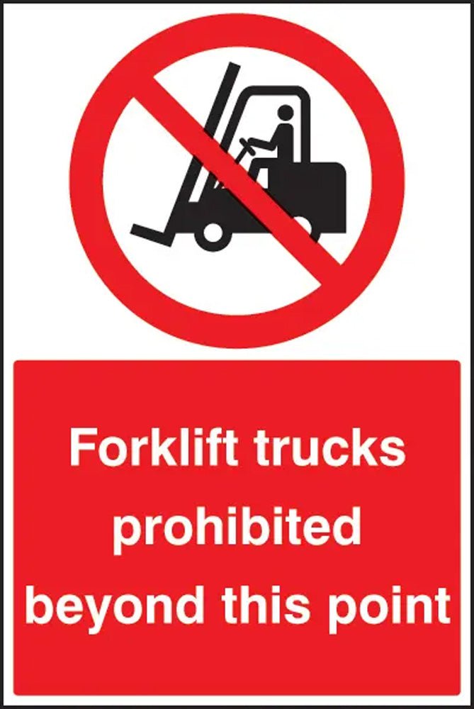 Forklift Trucks Prohibited Beyond This Point Floor Graphic 400 x 600mm (External Grade) - Ready Set SuppliedForklift Trucks Prohibited Beyond This Point Floor Graphic 400 x 600mm (External Grade)53571