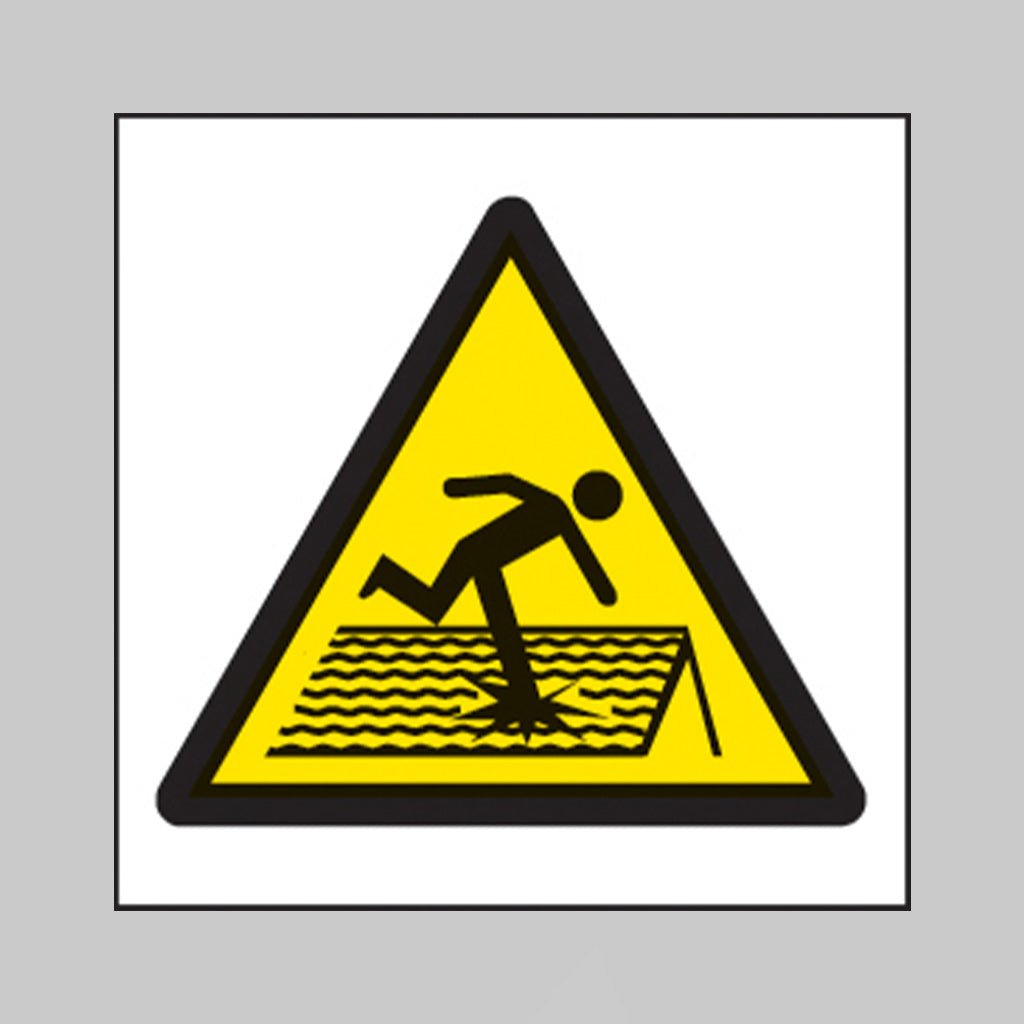 Fragile Roof Symbol Sign - Ready Set SuppliedFragile Roof Symbol SignRigid Plastic14219F