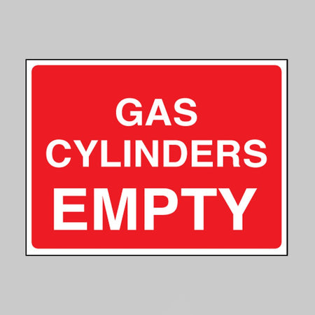 Gas Cylinder Empty Sign - Ready Set SuppliedGas Cylinder Empty SignRigid Plastic14440E