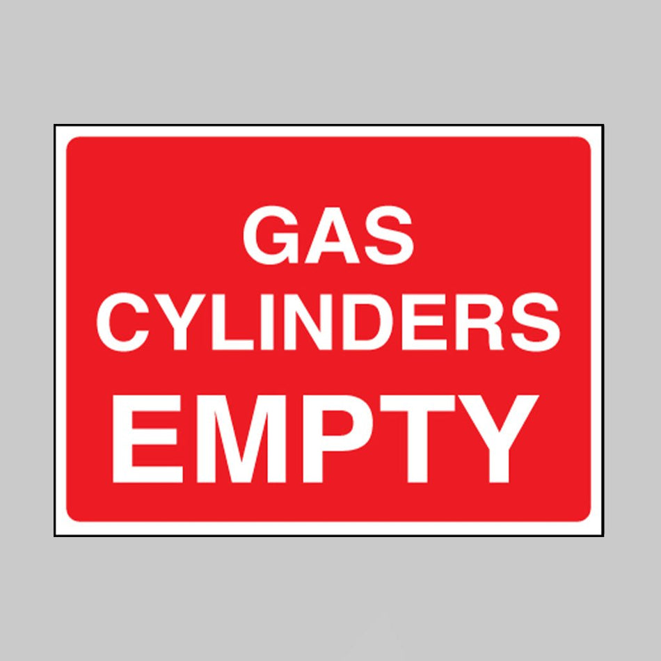 Gas Cylinder Empty Sign - Ready Set SuppliedGas Cylinder Empty SignRigid Plastic14440E