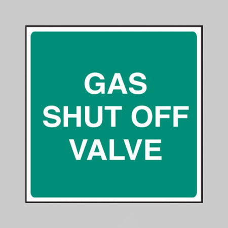 Gas Shut Off Valve Sign - Ready Set SuppliedGas Shut Off Valve SignRigid Plastic14430U