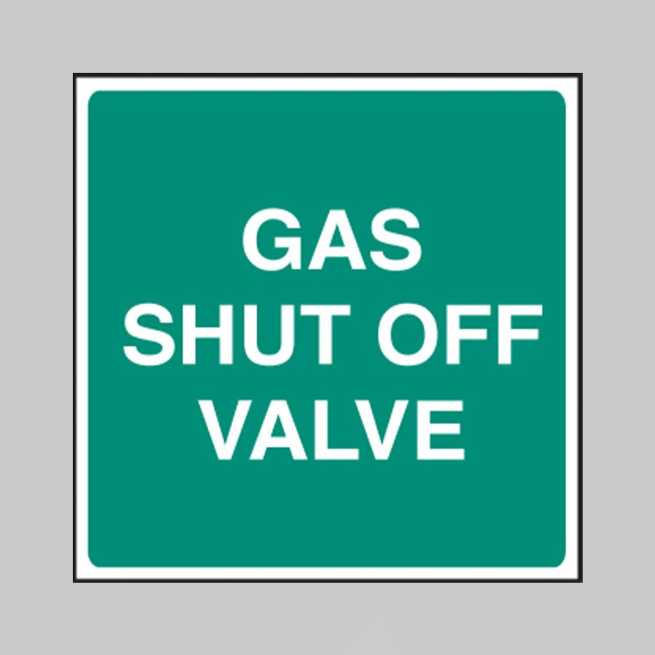 Gas Shut Off Valve Sign - Ready Set SuppliedGas Shut Off Valve SignRigid Plastic14430U