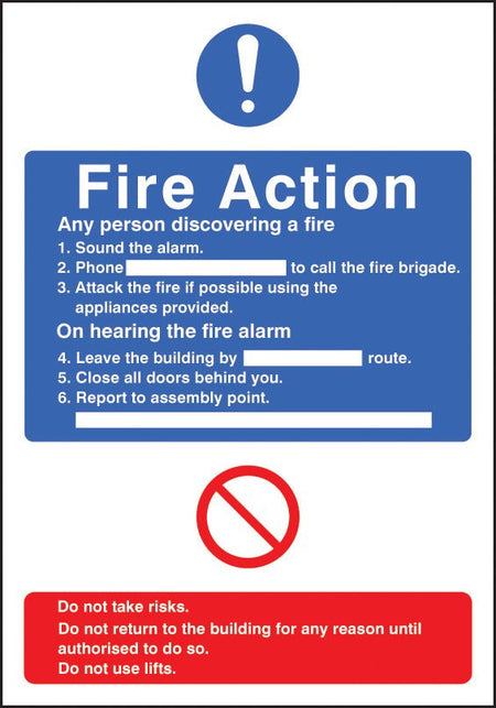 General Fire Action With Lift Adapt-A-Sign 215 x 310mm - Ready Set SuppliedGeneral Fire Action With Lift Adapt-A-Sign 215 x 310mm51432