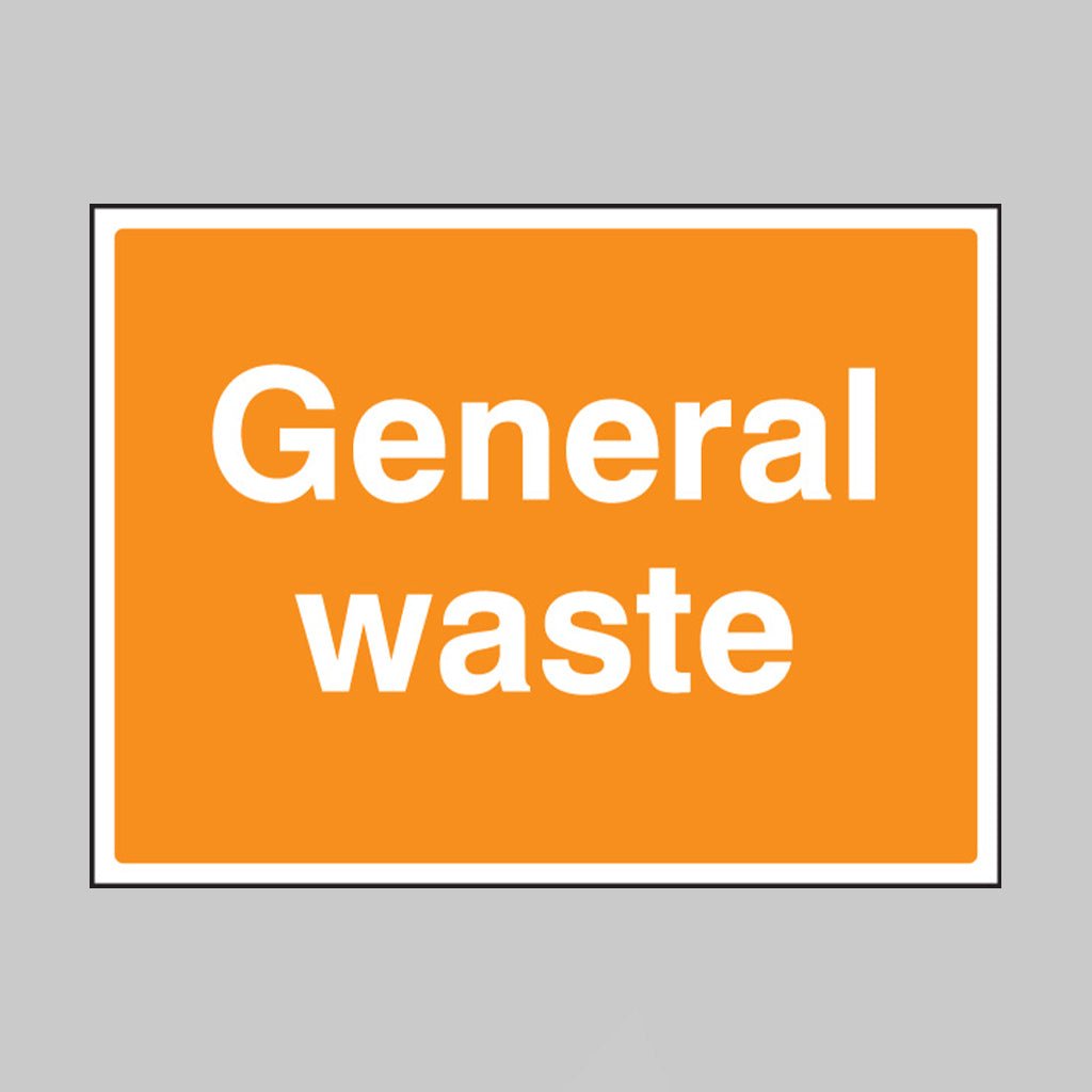 General Waste Sign - Ready Set SuppliedGeneral Waste SignRigid Plastic16608K