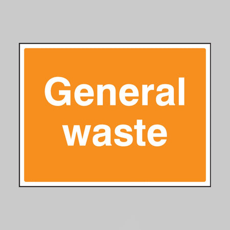 General Waste Sign - Ready Set SuppliedGeneral Waste SignRigid Plastic16608K