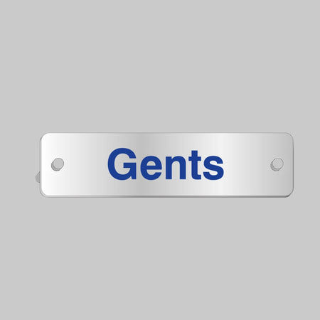 Gents Visual Impact Aluminium Door Sign 200 x 50mm With Stand-Off Locators - Ready Set SuppliedGents Visual Impact Aluminium Door Sign 200 x 50mm With Stand-Off Locators59617