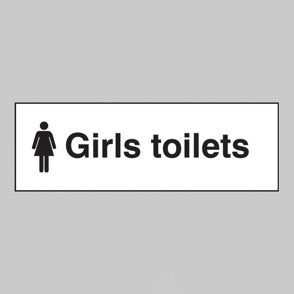 Girls Toilets Sign - Ready Set SuppliedGirls Toilets SignRigid Plastic17087G