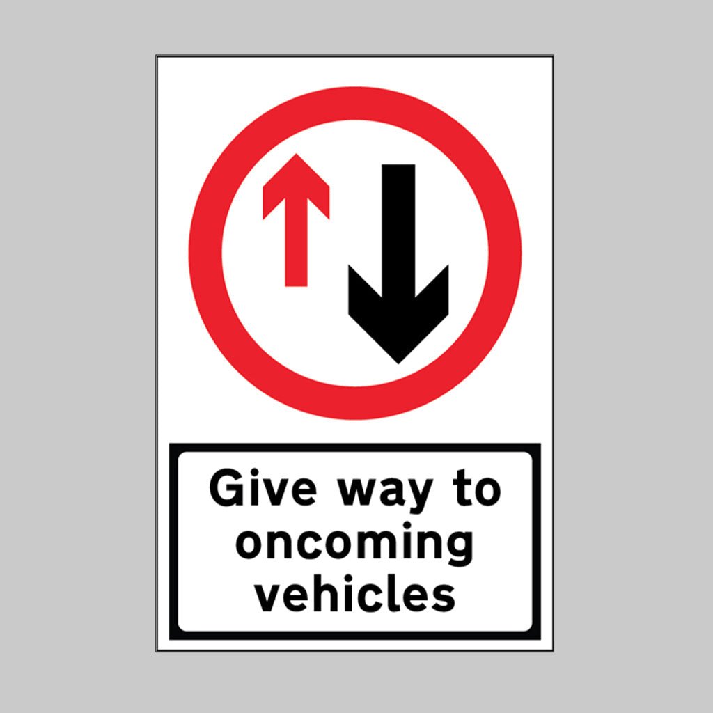 Give Way to Oncoming Traffic Sign – Reflective Fold-Up 900 × 600 mm - Ready Set SuppliedGive Way to Oncoming Traffic Sign – Reflective Fold-Up 900 × 600 mm57678
