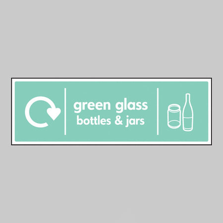 Green Glass Bottles & Jars - Wrap Recycling Sign - Ready Set SuppliedGreen Glass Bottles & Jars - Wrap Recycling SignRigid Plastic16641M
