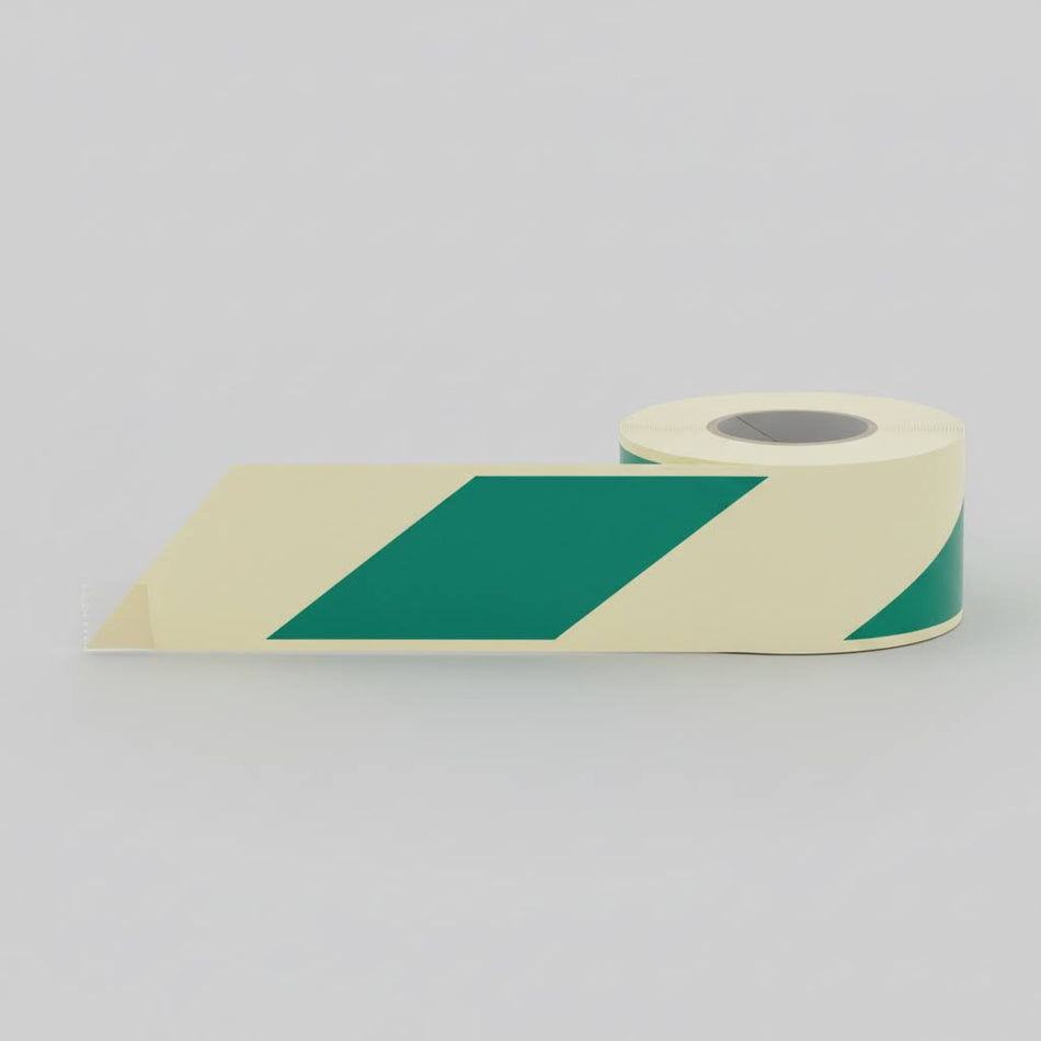 Green/White Photoluminescent Self Adhesive Tape 10Mx40mm - Ready Set SuppliedGreen/White Photoluminescent Self Adhesive Tape 10Mx40mm58647