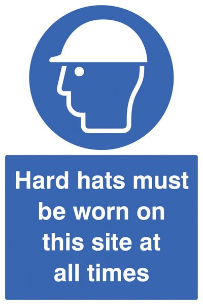 Hard Hat Sign - Ready Set SuppliedHard Hat SignRigid Plastic16401P