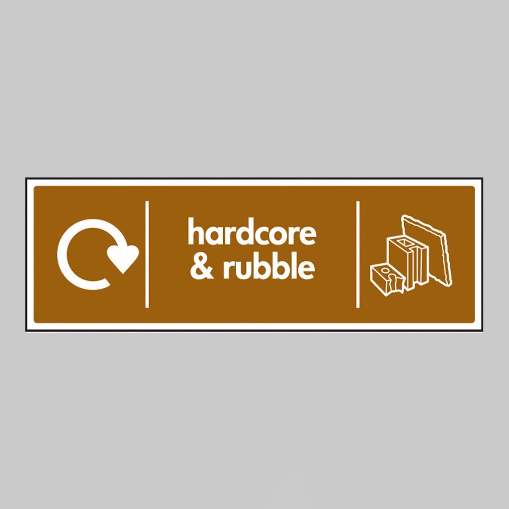 Hardcore & Rubble - Wrap Recycling Sign - Ready Set SuppliedHardcore & Rubble - Wrap Recycling SignRigid Plastic16657M