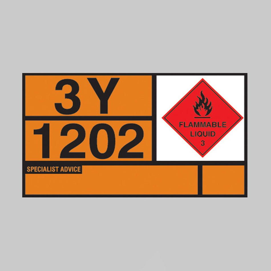 Hazchem Placard Reflective Aluminium 700 x 400mm - Diesel / Gas Oil Sign - Ready Set SuppliedHazchem Placard Reflective Aluminium 700 x 400mm - Diesel / Gas Oil Sign56360