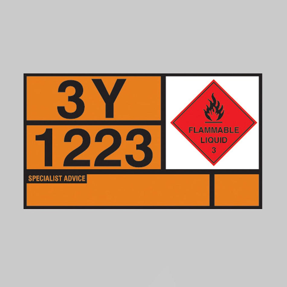 Hazchem Placard Reflective Self Adhesive Vinyl 700 x 400mm - Kerosene Sign - Ready Set SuppliedHazchem Placard Reflective Self Adhesive Vinyl 700 x 400mm - Kerosene Sign56363