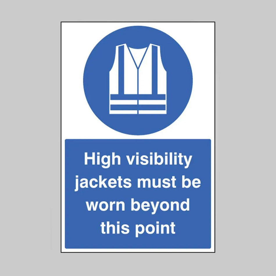 High Vis Jackets Must Be Worn Beyond This Point Floor Graphic 400 x 600mm (External Grade) - Ready Set SuppliedHigh Vis Jackets Must Be Worn Beyond This Point Floor Graphic 400 x 600mm (External Grade)53580