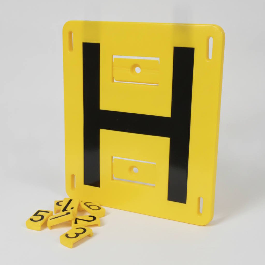 Hydrant Marker 180 x 205mm (Specify Which 6 Numbers Are Required) - Ready Set SuppliedHydrant Marker 180 x 205mm (Specify Which 6 Numbers Are Required)51209