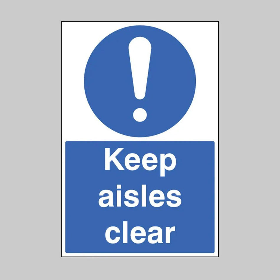 Keep Aisles Clear Floor Graphic 400 x 600mm (External Grade) - Ready Set SuppliedKeep Aisles Clear Floor Graphic 400 x 600mm (External Grade)53581