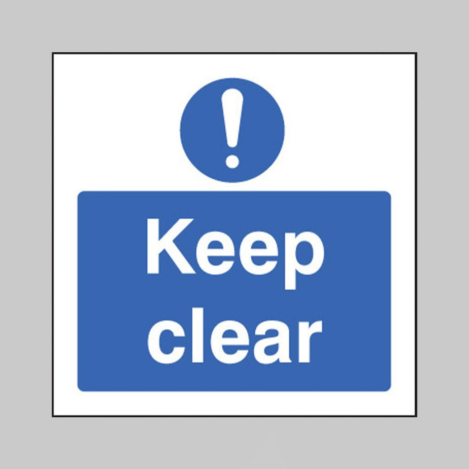 Keep Clear Sign - Ready Set SuppliedKeep Clear SignRigid Plastic11632F